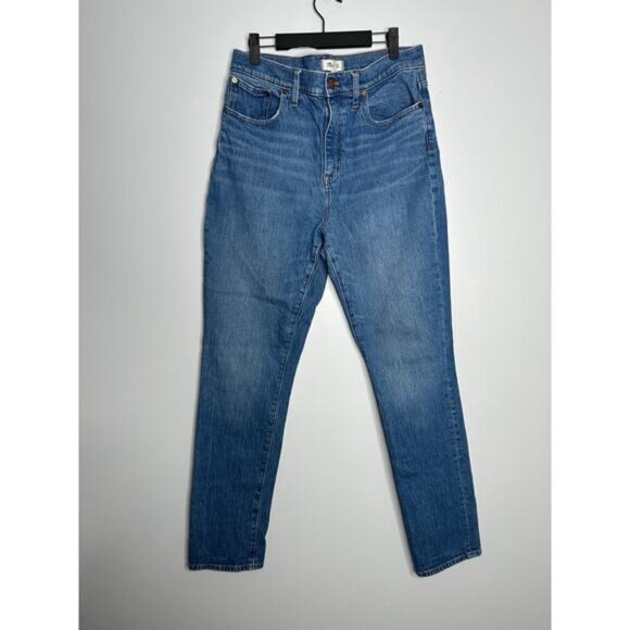 Madewell Women’s Medium Wash the High‎ Rise Slim Boy Jean Straight Size 29T - Picture 1 of 7